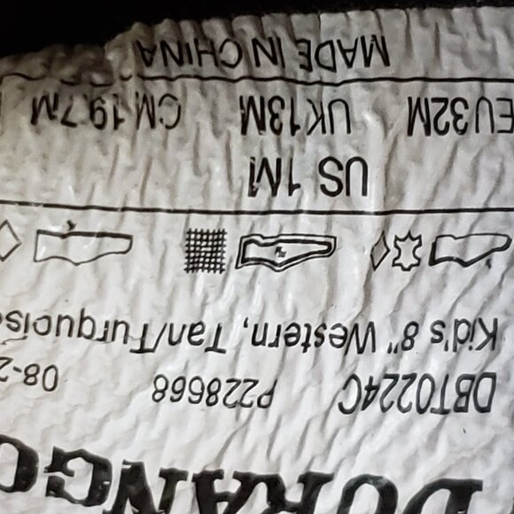 Durango® Lil Rebel Pro™ Youth Teal Western Boot Size 1 - Picture 3 of 14